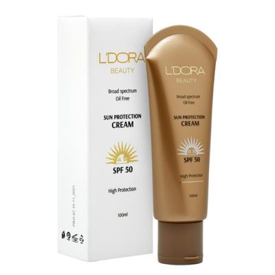 کرم ضدآفتاب SPF50 بدون رنگ و فاقد چربی L'dora حجم 100 میلی لیتر